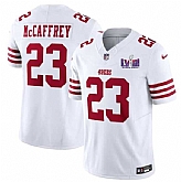 Men & Women & Youth San Francisco 49ers #23 Christian McCaffrey White 2024 F.U.S.E. Super Bowl LVIII Patch Vapor Untouchable Limited Jersey,baseball caps,new era cap wholesale,wholesale hats